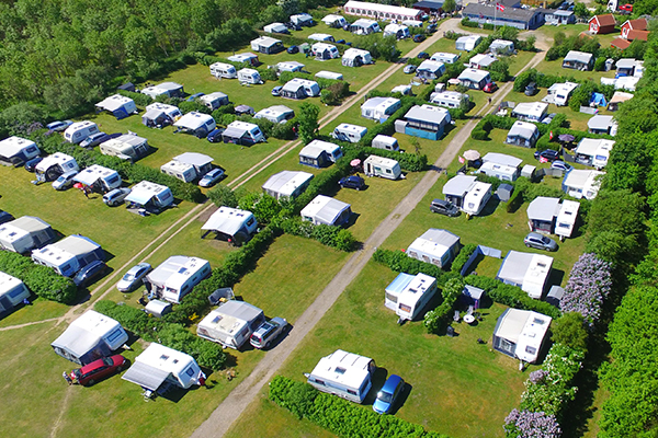 Campingpladsen med egne vogne
